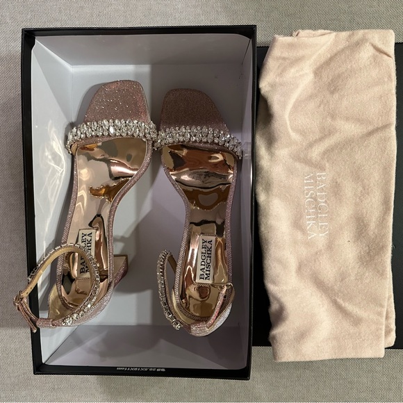 Badgley Mischka MP5802 | Harriet Open Toe Block Heel - Picture 5 of 11